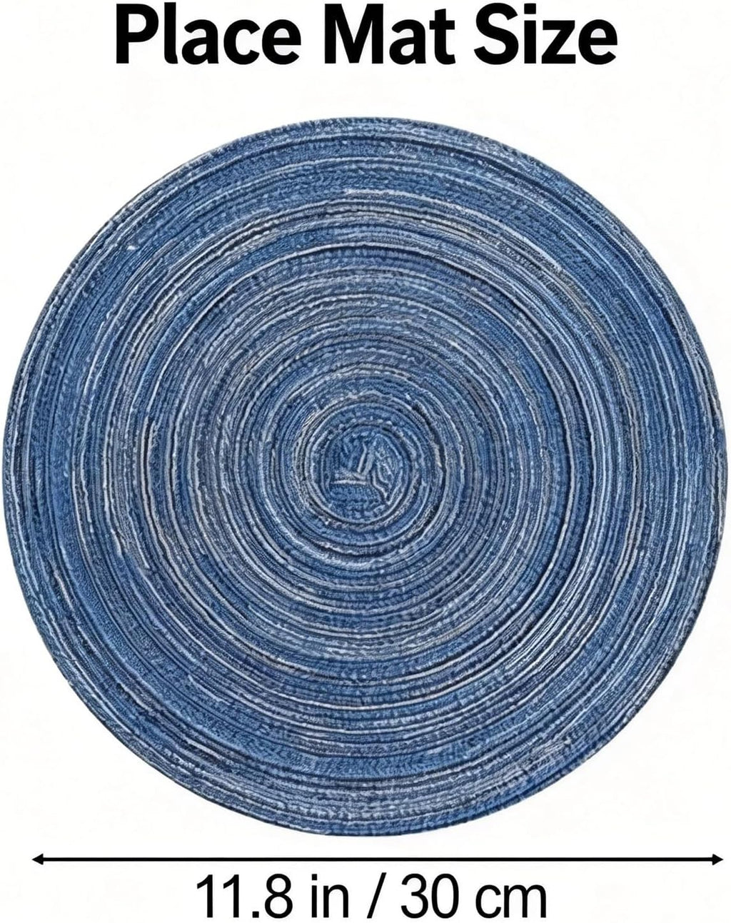 Aeekkya Round Placemat 11.8 Inch, Washable Kitchen Table Mat for Home, Dining & Everyday Table Decor (1 Pack)