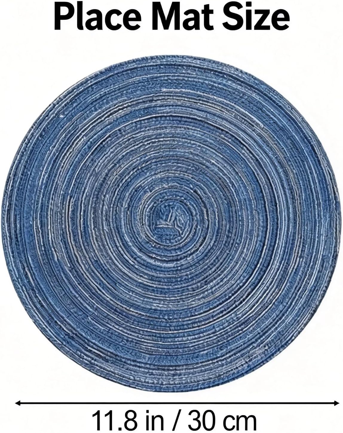 Aeekkya Round Placemat 11.8 Inch, Washable Kitchen Table Mat for Home, Dining & Everyday Table Decor (1 Pack)